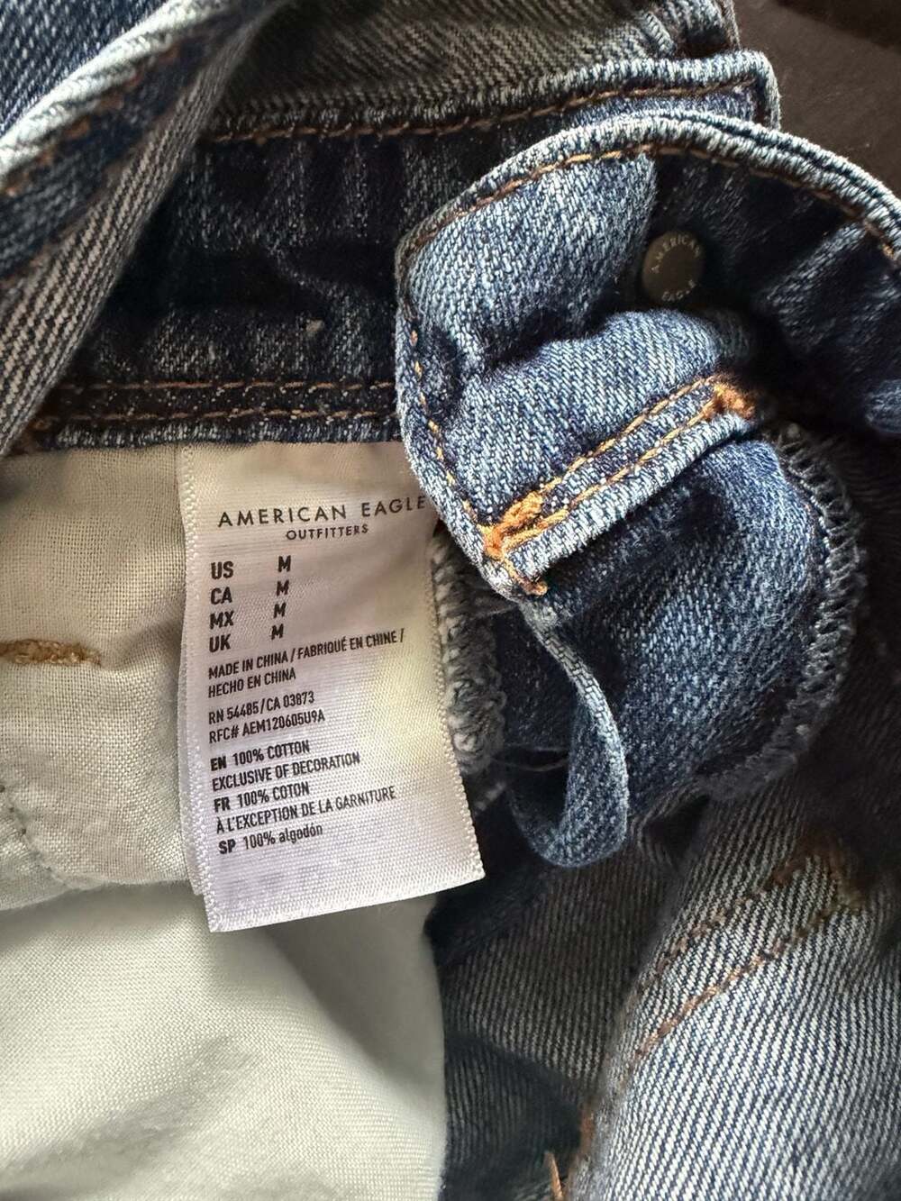 American Eagle Women's Distressed Denim Shortalls Overalls - Picture 7 of 7
